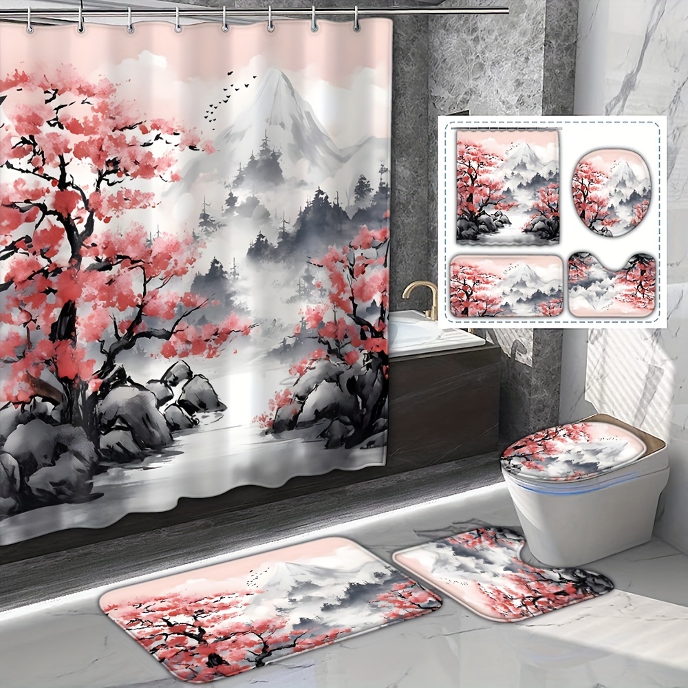 Shower Curtain Set 12 - , , And - Includes Bath Mat, U-shaped Rug, , And Bathroom Accessories
Shower Curtain Set 12 - , , And - Includes Bath Mat, U-shaped Rug, , And Bathroom Accessories