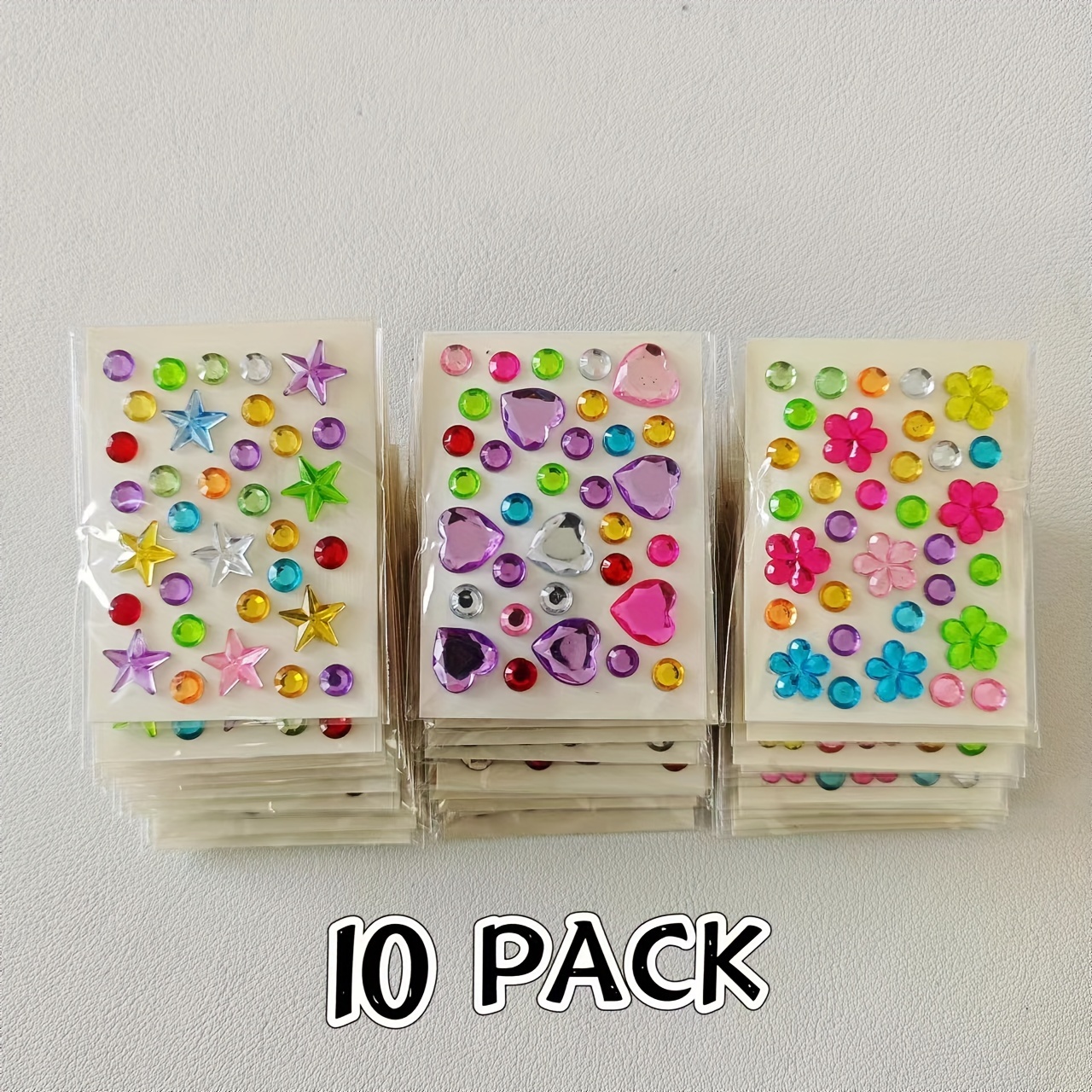 10-piece Mini Heart & Star Diamond Stickers - Colorful Acrylic Flower Decals For Makeup, Eye Embellishments & Crafts Flower Charms For Jewelry Making Heart Charms For Jewelry Making
10-piece Mini Heart & Star Diamond Stickers - Colorful Acrylic Flower Decals For Makeup, Eye Embellishments & Crafts Flower Charms For Jewelry Making Heart Charms For Jewelry Making