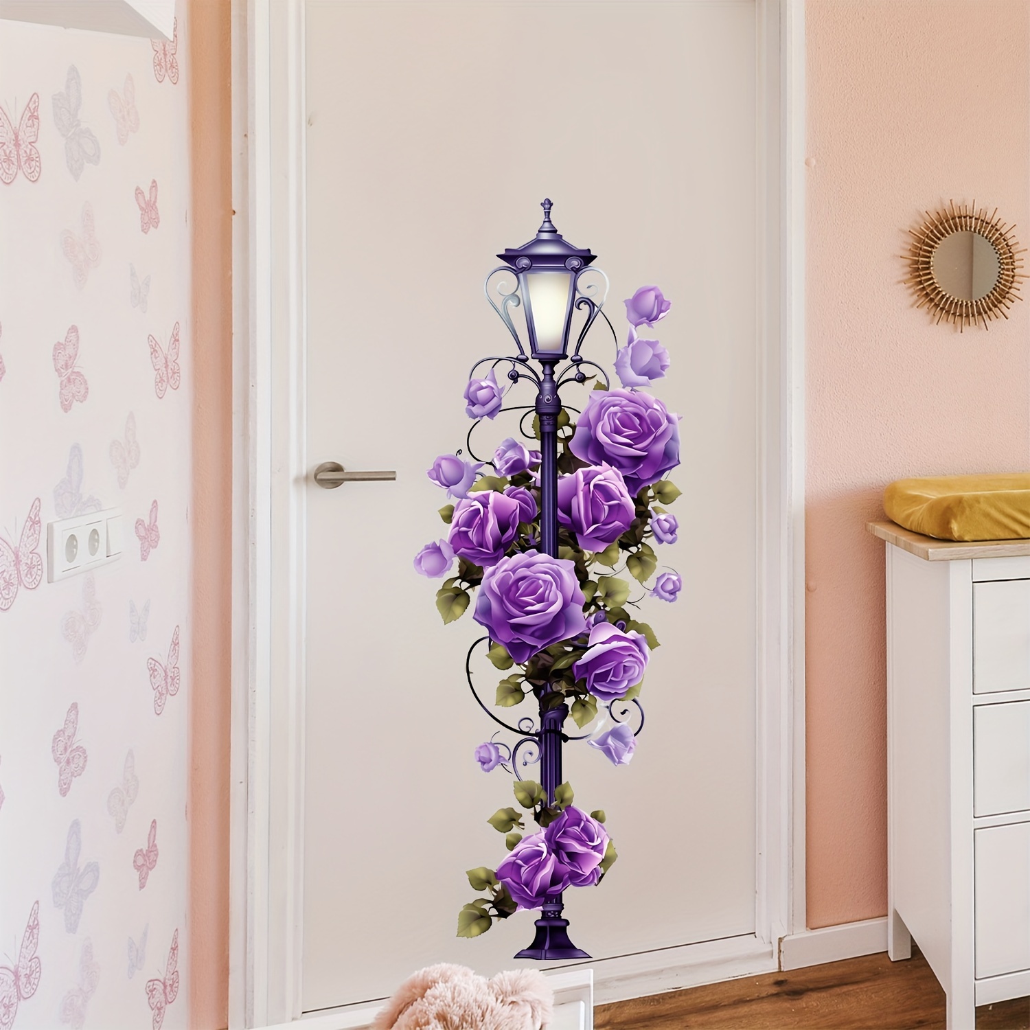 1pc Vintage Purple Floral Vine Wall Decal - Self-adhesive, Matte For Bedroom, Living Room & Door Decor
1pc Vintage Purple Floral Vine Wall Decal - Self-adhesive, Matte For Bedroom, Living Room & Door Decor