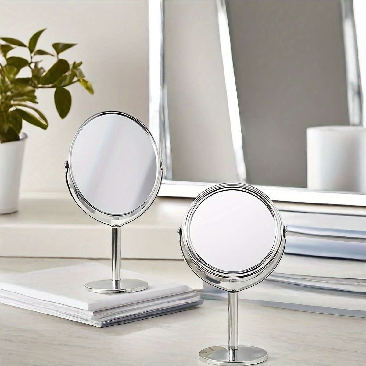 1pc Rotatable Stand, , Portable Double- Makeup , , Metal Frame, , Desktop , No Battery Required, For Women And Men
1pc Rotatable Stand, , Portable Double- Makeup , , Metal Frame, , Desktop , No Battery Required, For Women And Men