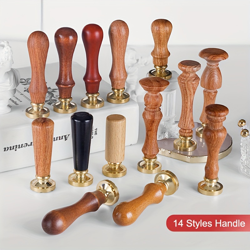 1pc Retro Wooden Sealing Wax Stamp Handle, 14 Styles Choice, Sealing Handle Stamp Head Replaceable Handle For Diy Handmade Art Crafts And Wedding Invitations
1pc Retro Wooden Sealing Wax Stamp Handle, 14 Styles Choice, Sealing Handle Stamp Head Replaceable Handle For Diy Handmade Art Crafts And Wedding Invitations
