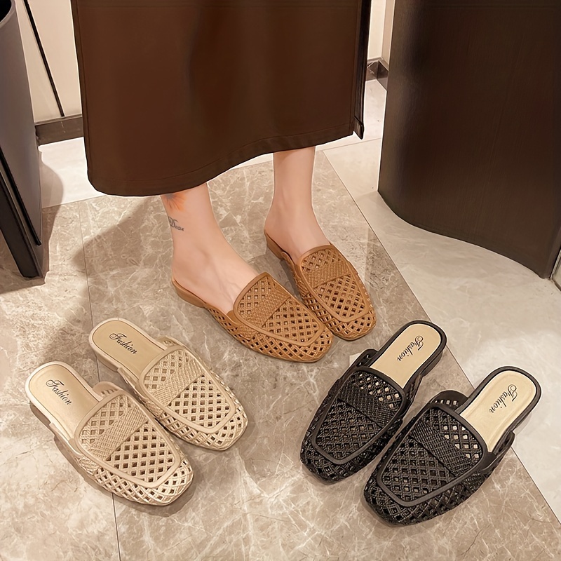 Women's Flat Outdoor Open Toe Slides, Fashion Summer Slip-on Sandals, Casual Breathable Woven Slippers, Multiple Colors
Women's Flat Outdoor Open Toe Slides, Fashion Summer Slip-on Sandals, Casual Breathable Woven Slippers, Multiple Colors
