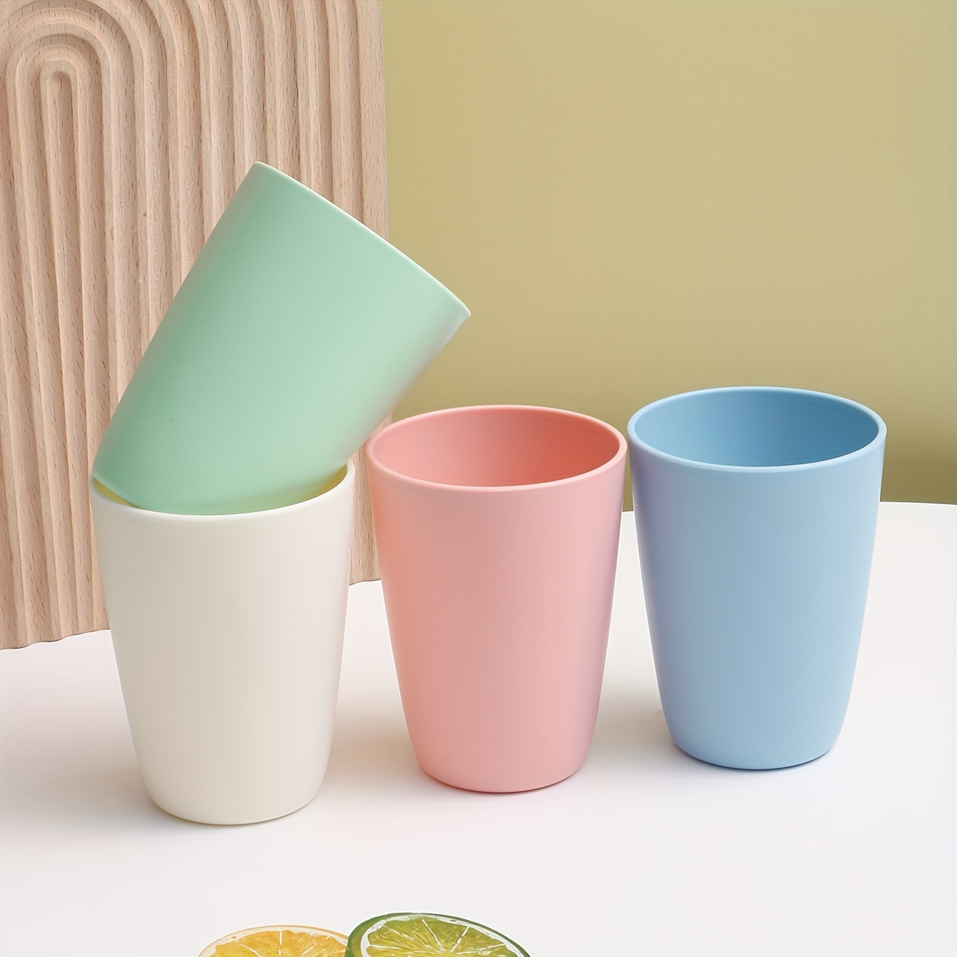 4pcs Unbreakable Plastic Cups - Reusable, Dishwasher Safe Drinkware In White, Light Pink & Blue - Coffee, Tea, Water, Milk, Juice - Ideal For Home Parties, Holidays, And Everyday Use
4pcs Unbreakable Plastic Cups - Reusable, Dishwasher Safe Drinkware In White, Light Pink & Blue - Coffee, Tea, Water, Milk, Juice - Ideal For Home Parties, Holidays, And Everyday Use