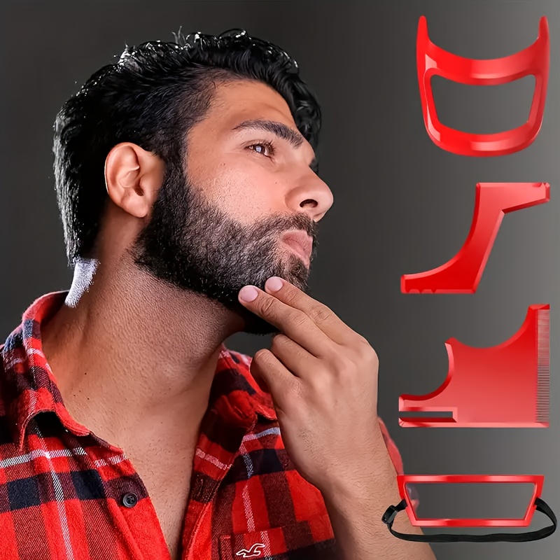 Beard Shaping Tool Kit Stylish Red Plastic Beard Template Set Hairline Grooming Goatee Shaper Men Beard Care
Beard Shaping Tool Kit Stylish Red Plastic Beard Template Set Hairline Grooming Goatee Shaper Men Beard Care
