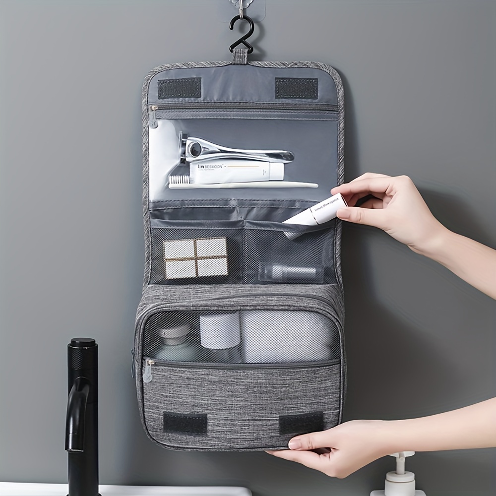 Portable Toiletry Bag With A Hanging Hook, Makeup Cosmetic Bag Travel Organizer For Accessories
Portable Toiletry Bag With A Hanging Hook, Makeup Cosmetic Bag Travel Organizer For Accessories