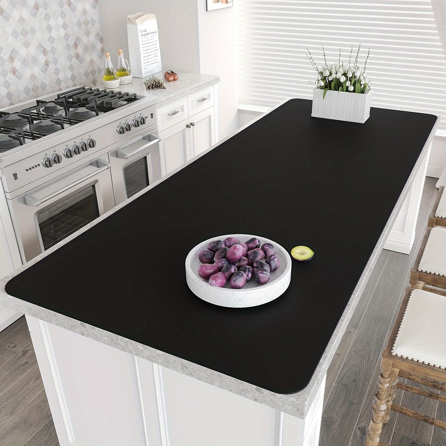 Silicone Place Mat 47" - Square Non-slip Heat Resistant Washable Table Protector - Multi-purpose Craft Kitchen Countertop Desk Mat - Hand Wash - Non-textile, Cut-to-size
Silicone Place Mat 47" - Square Non-slip Heat Resistant Washable Table Protector - Multi-purpose Craft Kitchen Countertop Desk Mat - Hand Wash - Non-textile, Cut-to-size