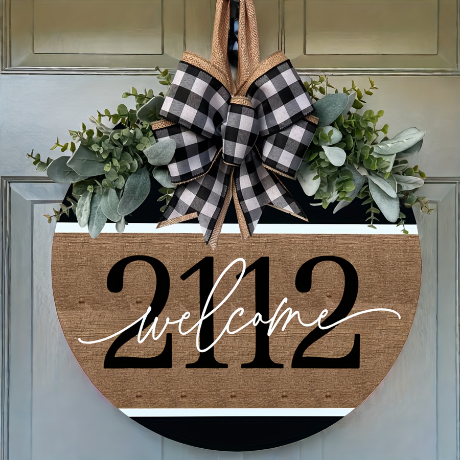 1pc, Custom Personalized Home Address Family Door Wreath All-year Wreath Personalized Address Number Front Door Clothes Rack Housewarming Gift Home Decor
1pc, Custom Personalized Home Address Family Door Wreath All-year Wreath Personalized Address Number Front Door Clothes Rack Housewarming Gift Home Decor
