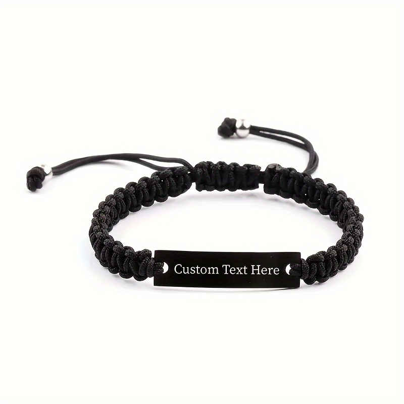 Customized Text Bracelet 1pc Personalized Customized Text Gift Jewelry Set 1pc Handmade Braided Rope Bracelet Adjustable Suitable For , Bridesmaids, Couple Gifts
Customized Text Bracelet 1pc Personalized Customized Text Gift Jewelry Set 1pc Handmade Braided Rope Bracelet Adjustable Suitable For , Bridesmaids, Couple Gifts