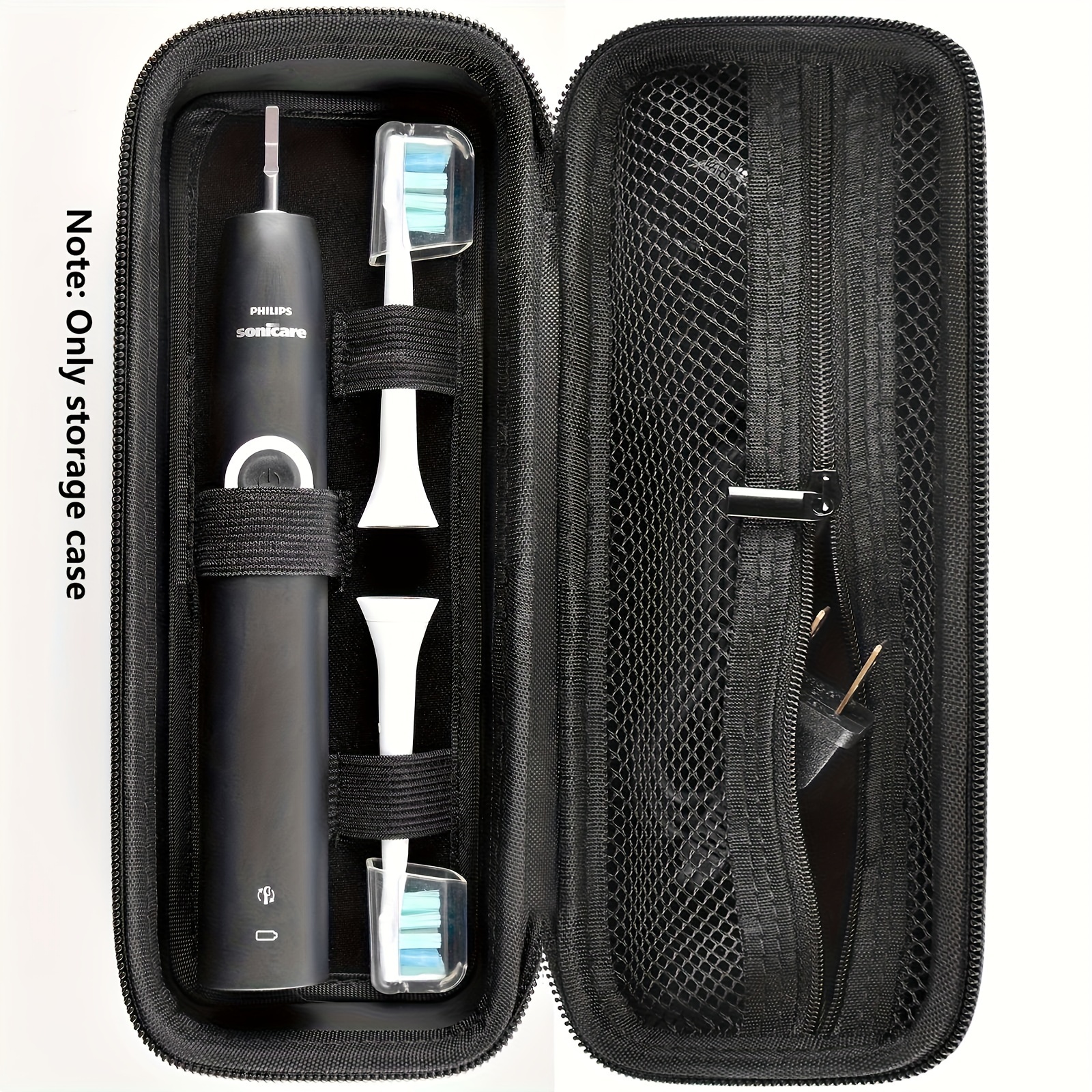 Black Toothbrush Travel Case, Compatible With Oral-b , 2000, 3000, 3500, 1500, For Sonicare Protective Clean 4100 5100 Electric Toothbrush With Mesh Pocket For Accessories
Black Toothbrush Travel Case, Compatible With Oral-b , 2000, 3000, 3500, 1500, For Sonicare Protective Clean 4100 5100 Electric Toothbrush With Mesh Pocket For Accessories