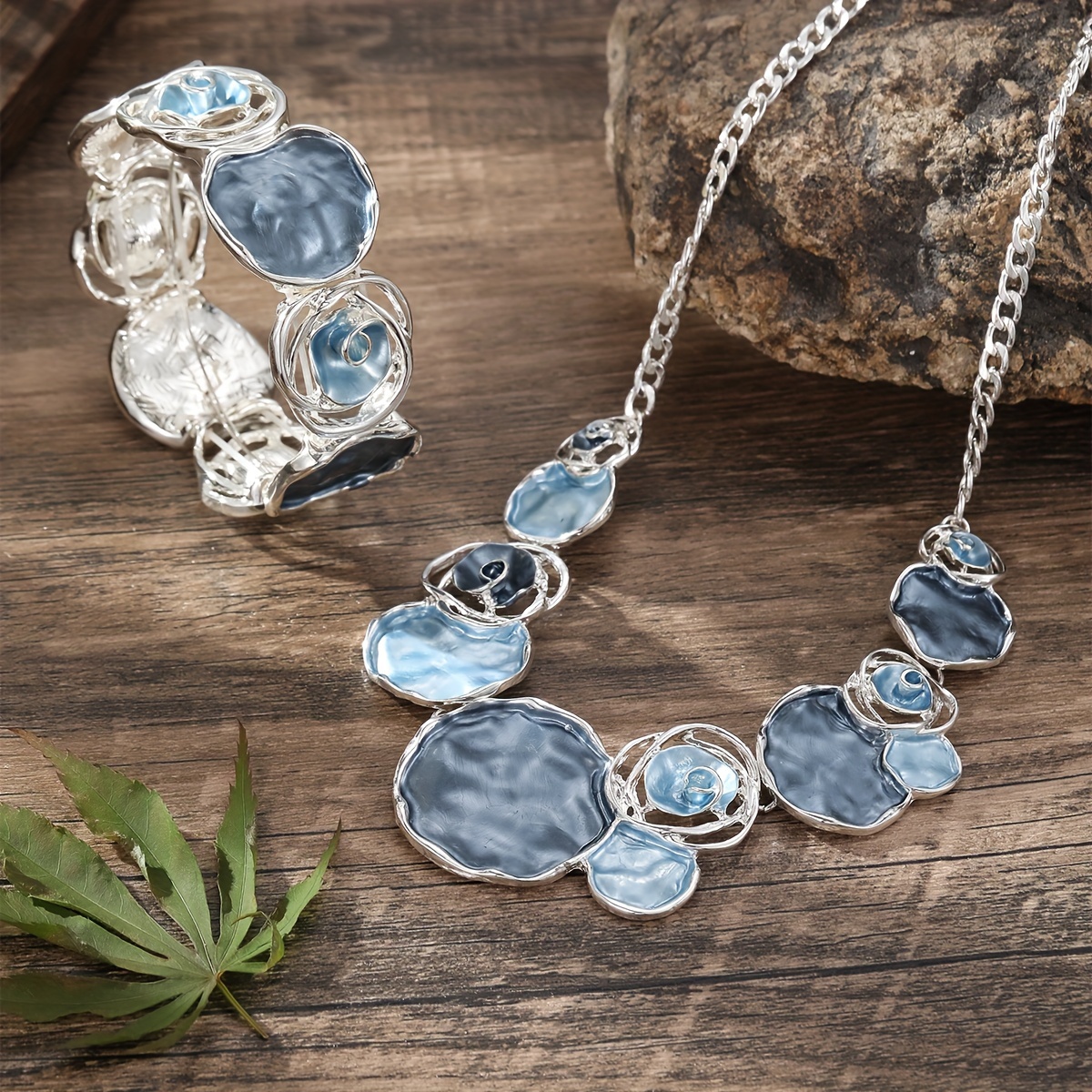 Elegant Jewelry Set - 2pcs Necklace & Bracelet Combo, Enamel , Or Vacation, Ideal Gift For Mom Or Lover
Elegant Jewelry Set - 2pcs Necklace & Bracelet Combo, Enamel , Or Vacation, Ideal Gift For Mom Or Lover