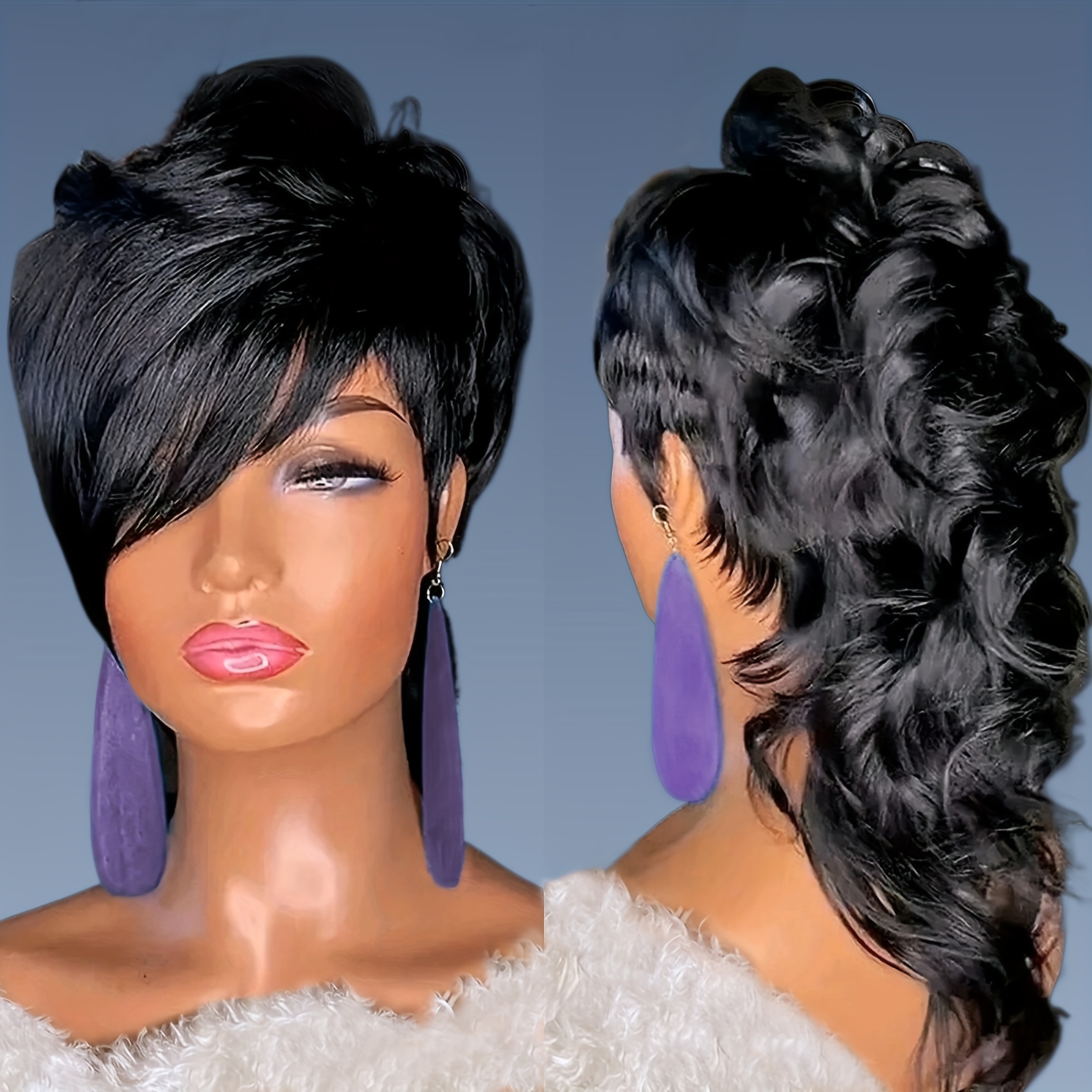 Wig Wig For Women Layered 1b, 1b30, 99j Curly Cut Wig Wig Colored Haircut Wig For Women Glueless Wig
Wig Wig For Women Layered 1b, 1b30, 99j Curly Cut Wig Wig Colored Haircut Wig For Women Glueless Wig