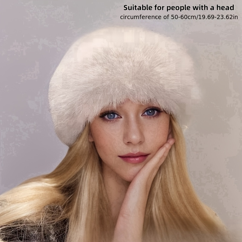 1pc Christmas Women's Fur Bucket Hat, 100% Polyester Lightweight Headwear, Non-stretch Woven , Artificial Plush Cap
1pc Christmas Women's Fur Bucket Hat, 100% Polyester Lightweight Headwear, Non-stretch Woven , Artificial Plush Cap