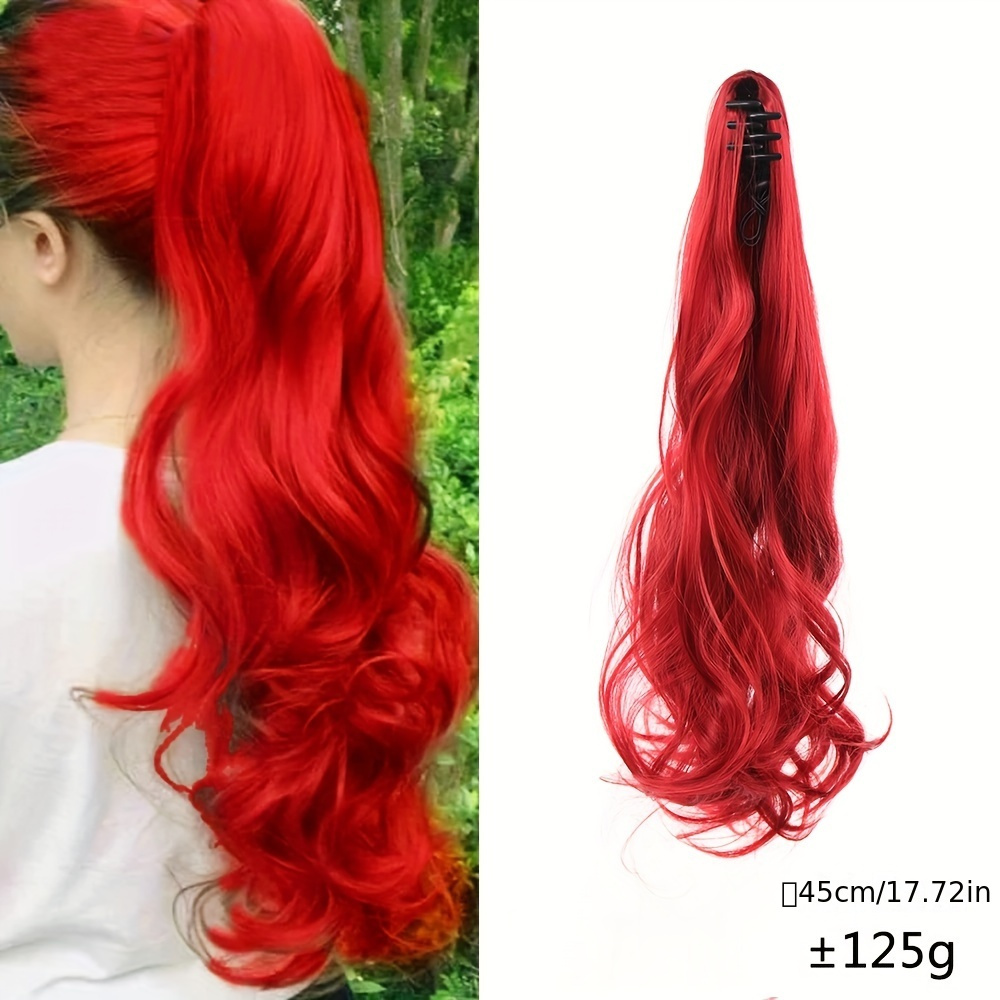 Claw Ponytail Long Curly Wavy Ponytail Extensions Synthetic Temu