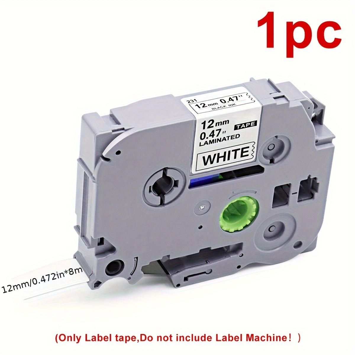 1pc Tz/tze Tape Replacement With Tape 12mm 0.47 Laminated White For Brother P-touch Label Tape Tze-231 With Label Maker Pt-h103w H110 D210 D220 D400 1180 1280 1890 2040 8m 26.2ft
1pc Tz/tze Tape Replacement With Tape 12mm 0.47 Laminated White For Brother P-touch Label Tape Tze-231 With Label Maker Pt-h103w H110 D210 D220 D400 1180 1280 1890 2040 8m 26.2ft
