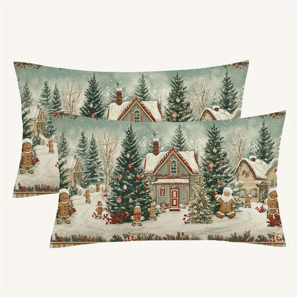 2pcs Vintage Christmas Zip Closure Short Plush Double-sided Throw Pillow Cover 12x20inch For Home And Office Decor
2pcs Vintage Christmas Zip Closure Short Plush Double-sided Throw Pillow Cover 12x20inch For Home And Office Decor