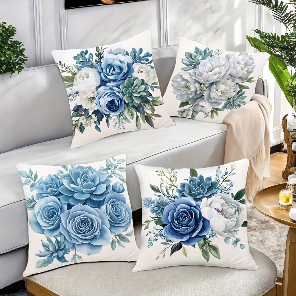 4pcs Floral Throw Pillow Covers, 18x18 Inch, Contemporary Woven Polyester Cushion Cases, With Zipper Closure, For Room Types, Hand Wash Only
4pcs Floral Throw Pillow Covers, 18x18 Inch, Contemporary Woven Polyester Cushion Cases, With Zipper Closure, For Room Types, Hand Wash Only