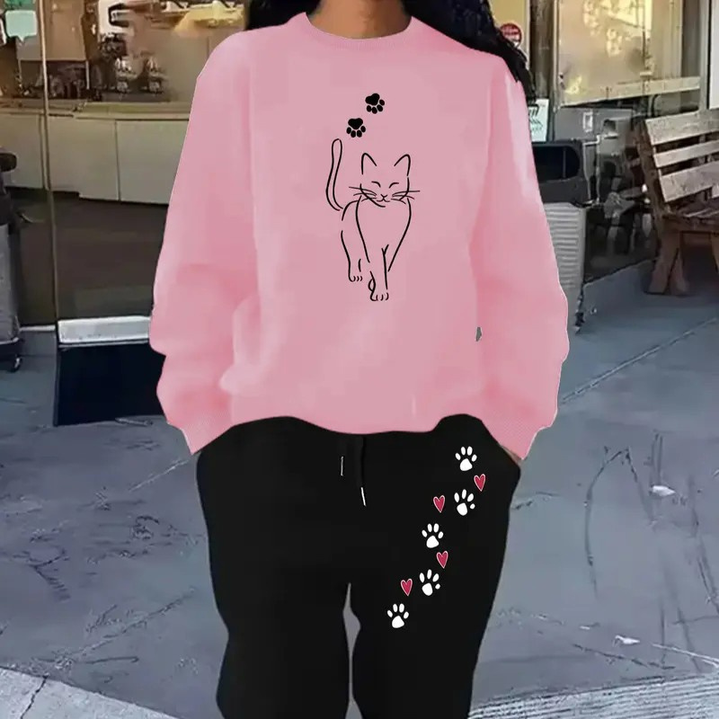 Women's Plus Size Print Sweatshirt & Joggers Set - , Long Sleeve, Crew Neck Casual Outfit For Fall/winter
Women's Plus Size Print Sweatshirt & Joggers Set - , Long Sleeve, Crew Neck Casual Outfit For Fall/winter