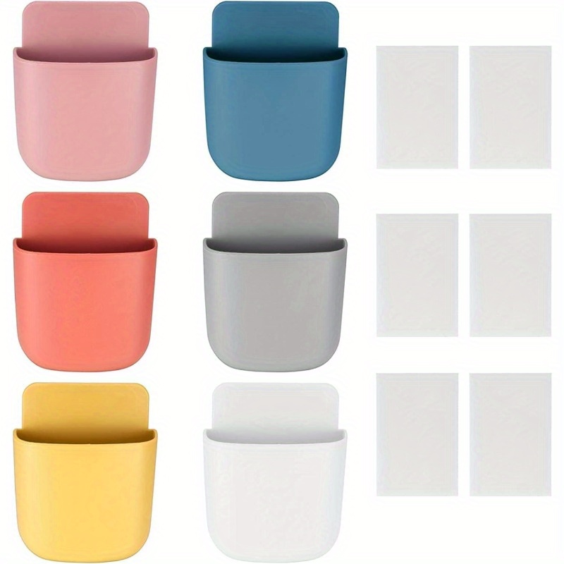 6pcs Wall Mounted Remote Control Holder, Self-adhesive Plastic Organizer Boxes, For Phone, Pencil, Makeup Brushes, And Glasses Storage
6pcs Wall Mounted Remote Control Holder, Self-adhesive Plastic Organizer Boxes, For Phone, Pencil, Makeup Brushes, And Glasses Storage