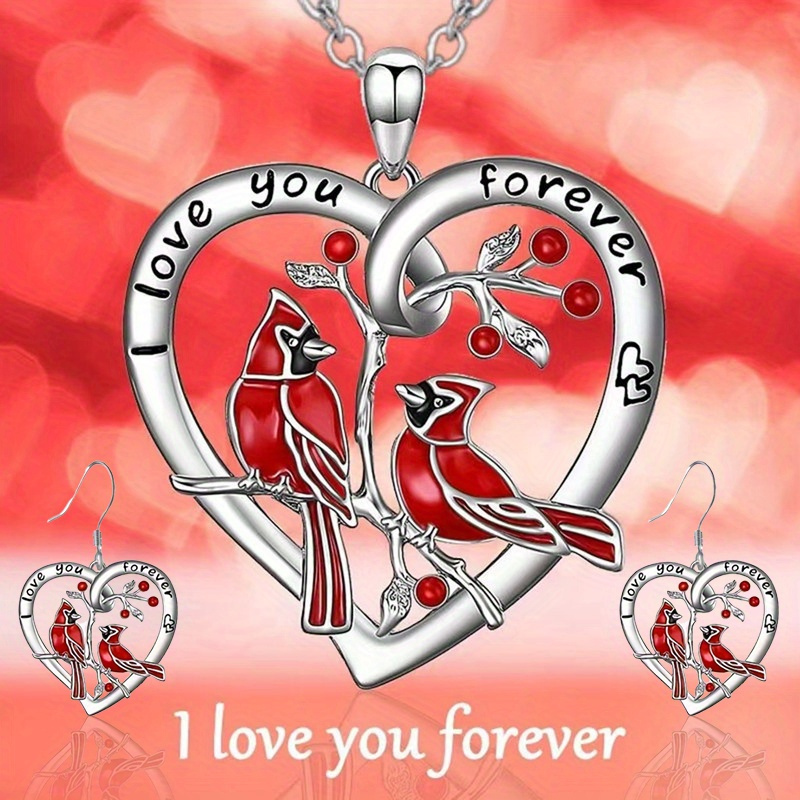& Red Necklace Earring Jewelry Set - Includes 1pcs I You Pendant Necklace, And 2pcs - For , Anniversaries, Birthdays, And Christmas Gifts
& Red Necklace Earring Jewelry Set - Includes 1pcs I You Pendant Necklace, And 2pcs - For , Anniversaries, Birthdays, And Christmas Gifts