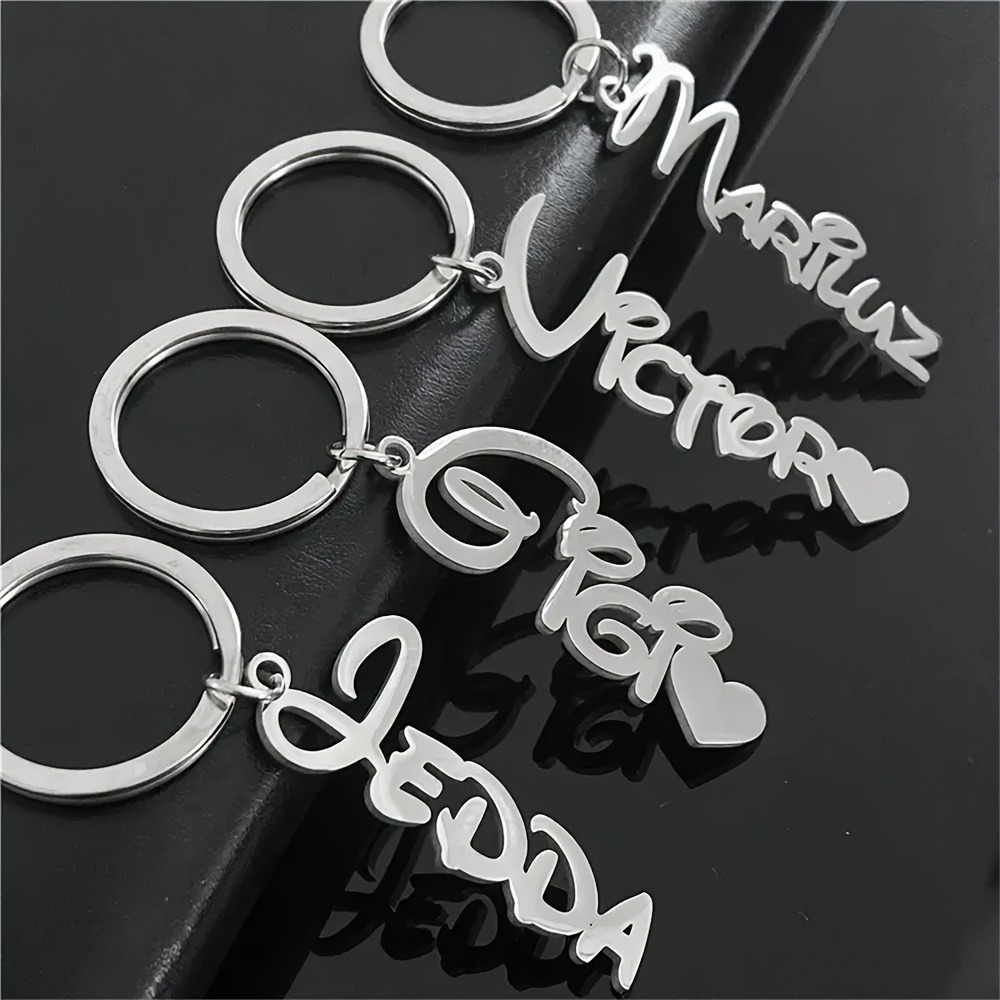 1pc Personalized Stainless Steel Keychain, Custom Engraved Name Pendant, Cartoon Theme, Fashionable For Men And Women
1pc Personalized Stainless Steel Keychain, Custom Engraved Name Pendant, Cartoon Theme, Fashionable For Men And Women