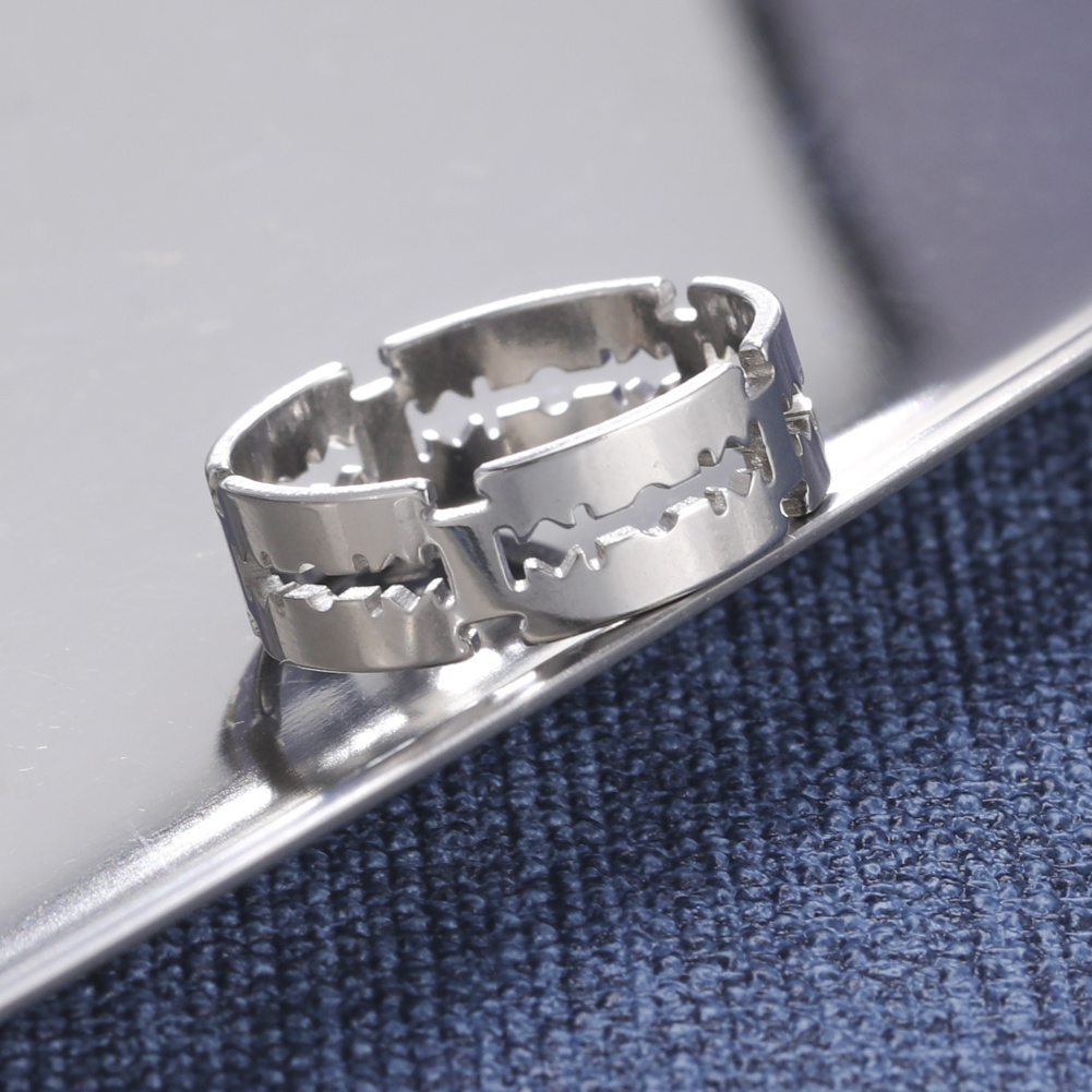 Kkjoy Stainless Ring - Hip Hop Inspired Hollow Blade Design, Jewelry For Couples, Parties & Anniversary Gifts, Bohemian Style
Kkjoy Stainless Ring - Hip Hop Inspired Hollow Blade Design, Jewelry For Couples, Parties & Anniversary Gifts, Bohemian Style