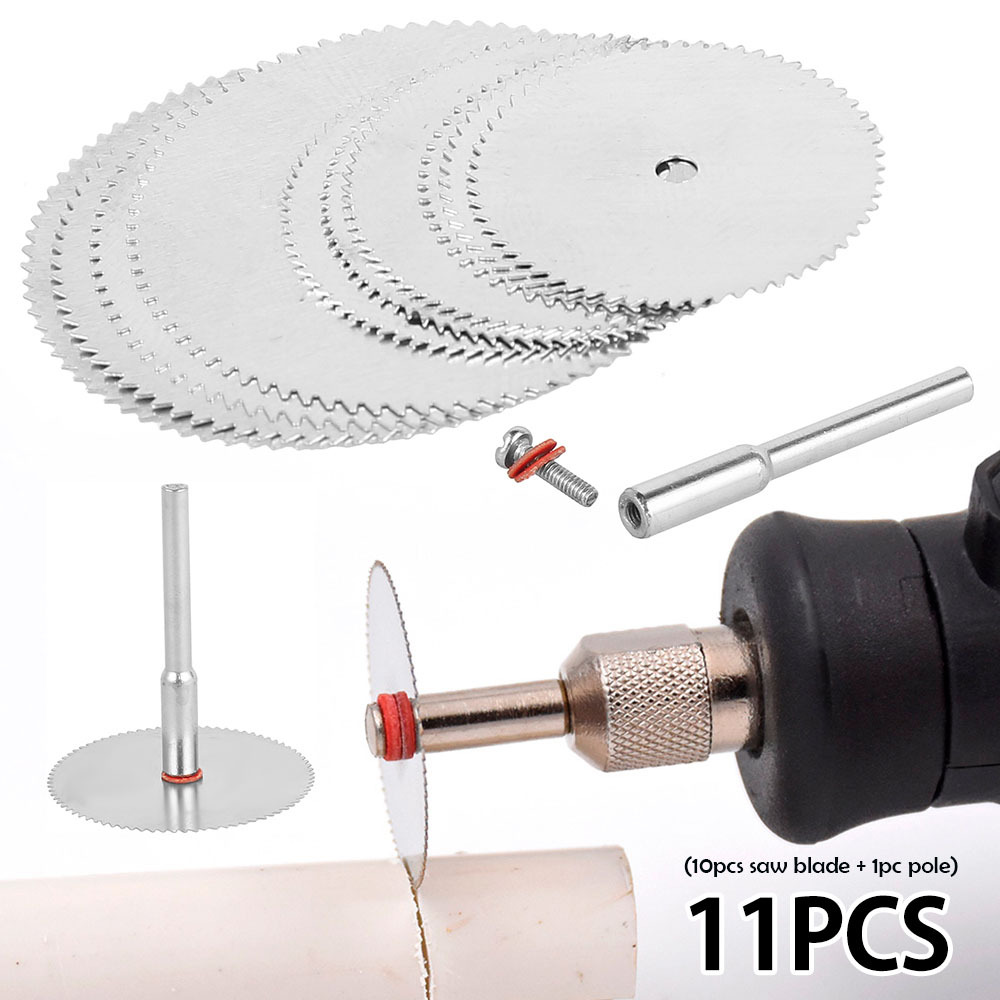 

11pcs Mini Circular Saw Blade Electric Grinding Cutting Disc Rotary Tool For Dremel Metal Cutter Power Tool Wood Cutting Discs