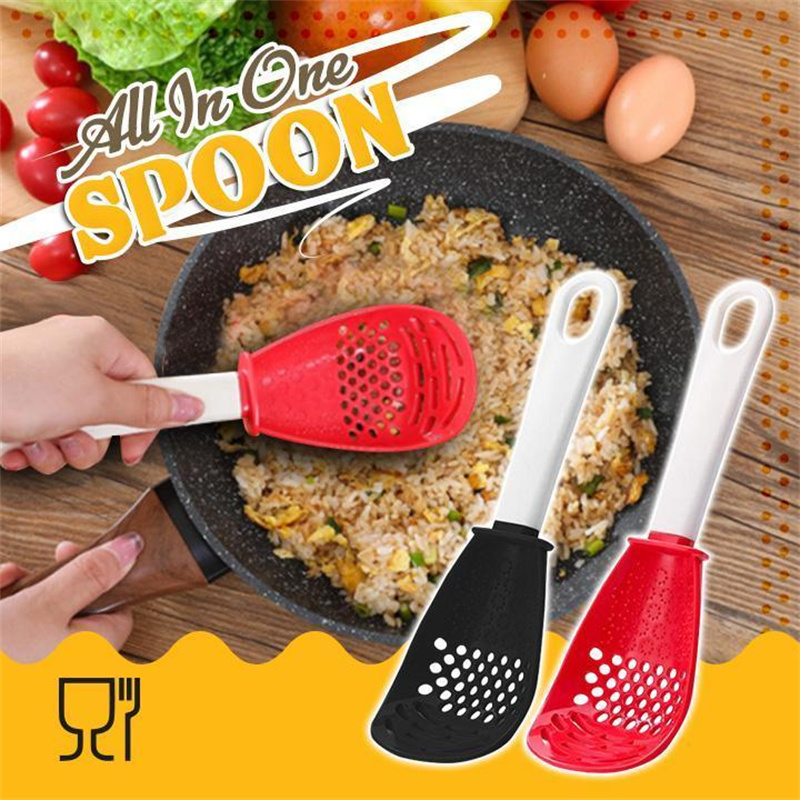 New Multifunctional Kitchen Cooking Spoon Heat-resistant Hanging Hole Innovative Potato Garlic Press Colander Flour Sifter
New Multifunctional Kitchen Cooking Spoon Heat-resistant Hanging Hole Innovative Potato Garlic Press Colander Flour Sifter