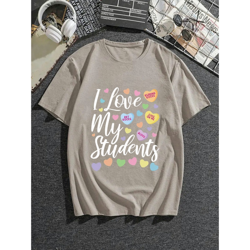 Plus Size "i Love My Student" Men's Casual Trendy Graphic Print Comfortable Crew Neck Short Sleeve T-shirts, Summer Oversized Loose Tees
Plus Size "i Love My Student" Men's Casual Trendy Graphic Print Comfortable Crew Neck Short Sleeve T-shirts, Summer Oversized Loose Tees