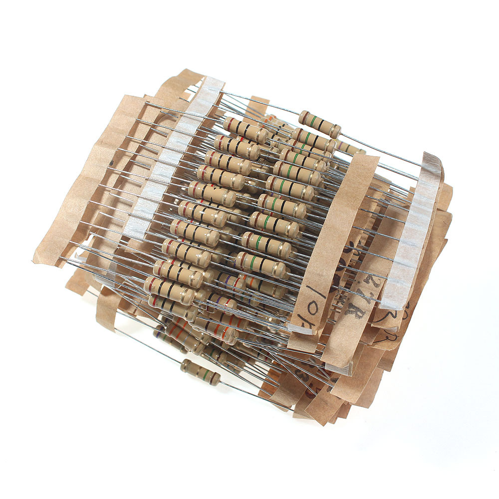 300pcs 1w Carbon Film Resistor Set, 1k~820k Ohm, 0.1r~750r, 30values*10pcs, Resistor Range Assortment Kit 5% Color Ring Resistance
300pcs 1w Carbon Film Resistor Set, 1k~820k Ohm, 0.1r~750r, 30values*10pcs, Resistor Range Assortment Kit 5% Color Ring Resistance