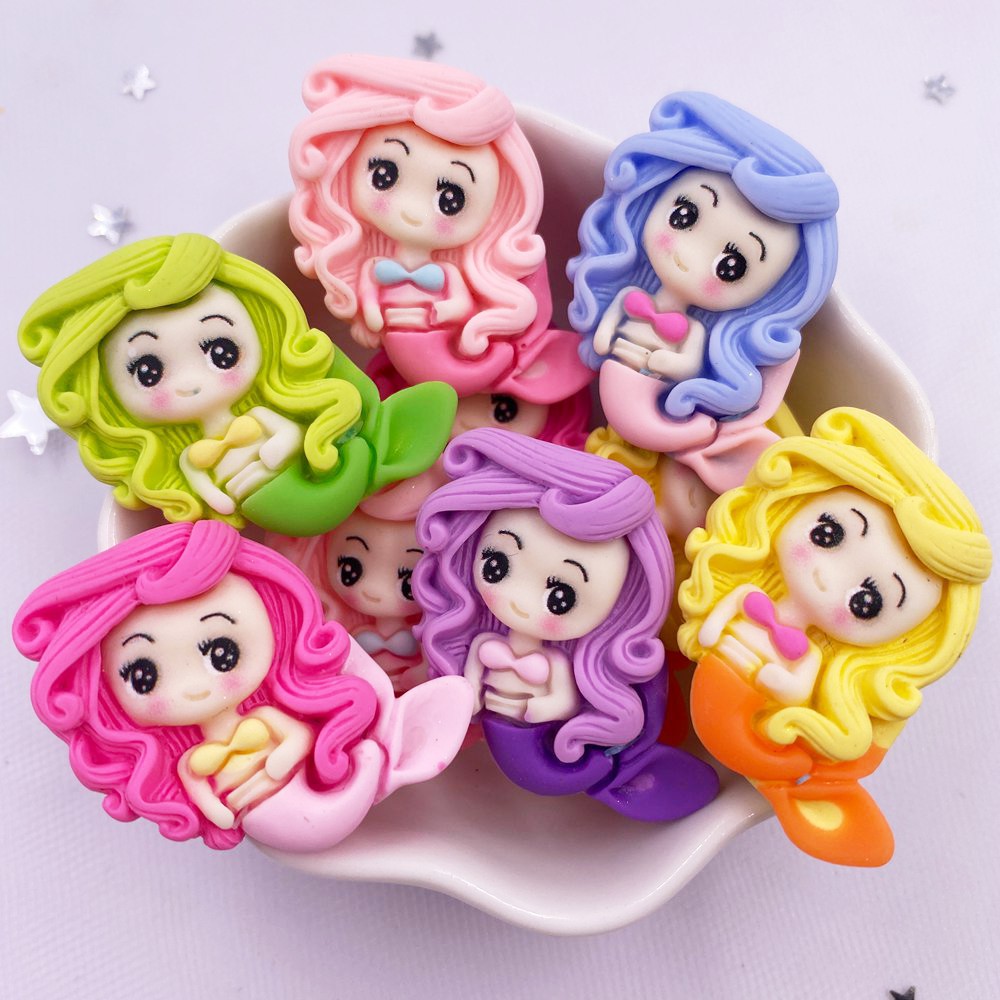 6pcs Colorful Mermaid Princess Girl Figurines - Painted Resin Scrapbook Decor For Diy Crafts And Home Decor
6pcs Colorful Mermaid Princess Girl Figurines - Painted Resin Scrapbook Decor For Diy Crafts And Home Decor
