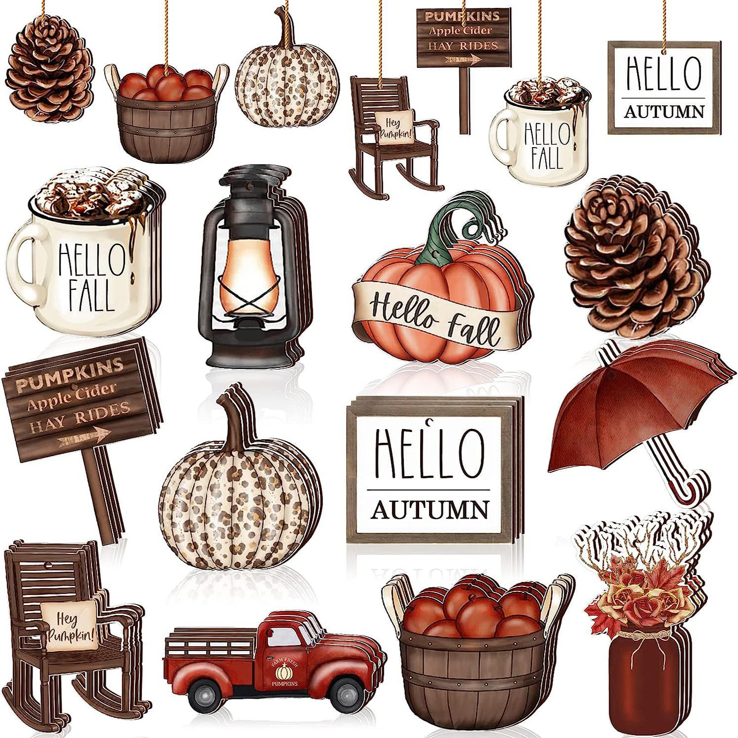 24pcs Thanksgiving Vintage Style Wooden Hanging Ornaments - Perfect For Tree, Yard & Party Decorations!
24pcs Thanksgiving Vintage Style Wooden Hanging Ornaments - Perfect For Tree, Yard & Party Decorations!