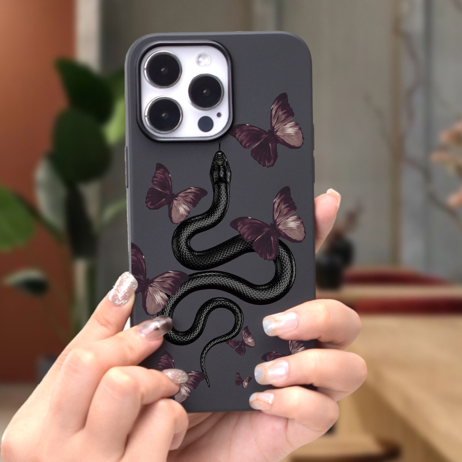 1pc Phone Case With Snake And Butterfly Graphic Anti-fall For 15 Plus 15 Pro Max 14 13 12 11 Pro Max Xs Max X Xr 8 7 Plus Gift For Birthday, Halloween, Christmas
1pc Phone Case With Snake And Butterfly Graphic Anti-fall For 15 Plus 15 Pro Max 14 13 12 11 Pro Max Xs Max X Xr 8 7 Plus Gift For Birthday, Halloween, Christmas