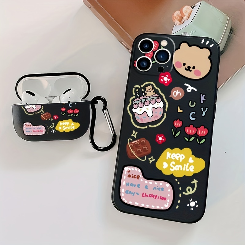 1pc Case For Airpods 3 & 1pc Case Color Sticker Graphic Phone Case For Iphone 15 11 14 13 12 Pro Max Xr Xs 7 8 6s Plus Mini, Airpods 3 Earphone Case Luxury Silicone Cover Soft Headphone Cases
1pc Case For Airpods 3 & 1pc Case Color Sticker Graphic Phone Case For Iphone 15 11 14 13 12 Pro Max Xr Xs 7 8 6s Plus Mini, Airpods 3 Earphone Case Luxury Silicone Cover Soft Headphone Cases