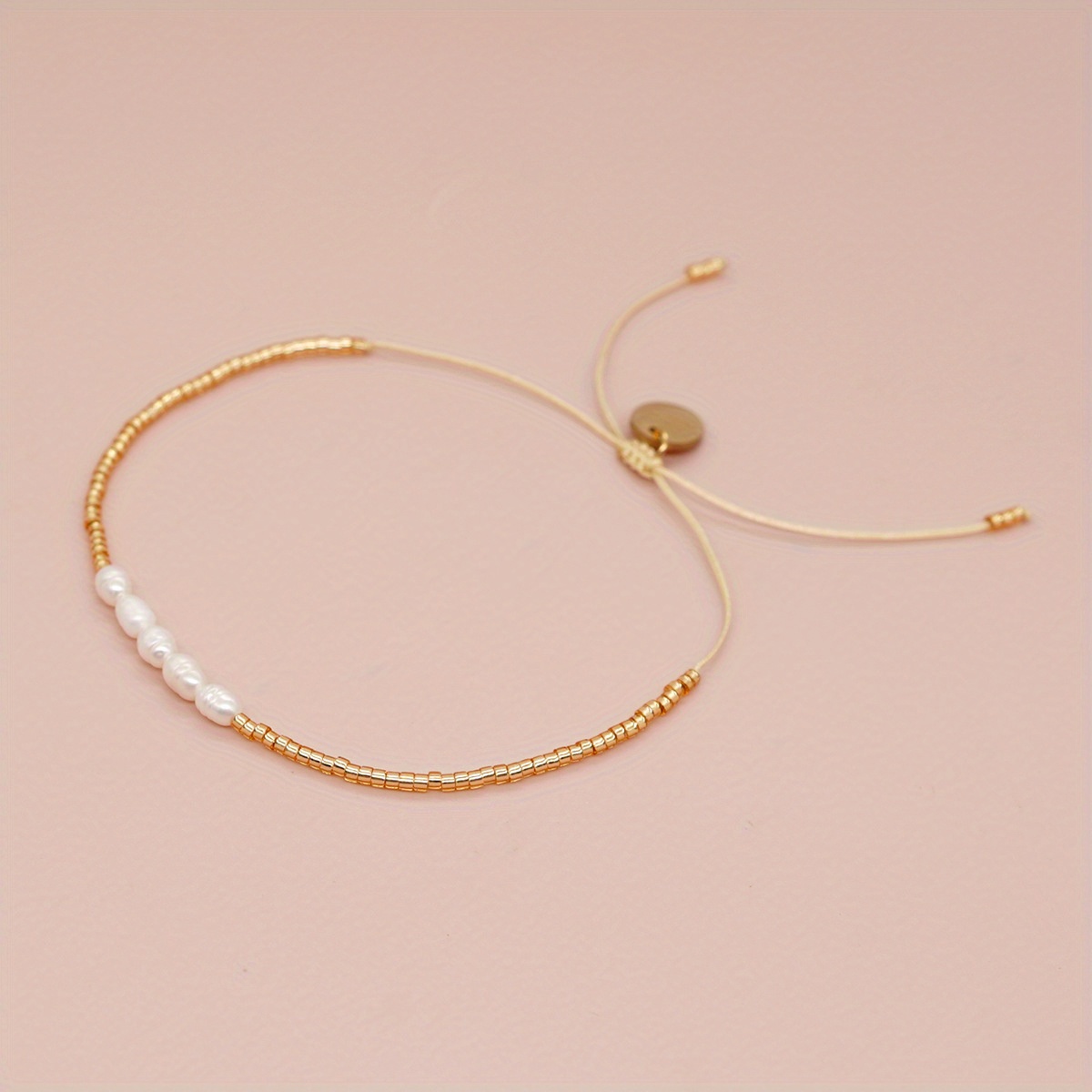 Simple Elegant White Freshwater Pearl Beaded Bracelet Adjustable Hand String Jewelry 1pc
Simple Elegant White Freshwater Pearl Beaded Bracelet Adjustable Hand String Jewelry 1pc