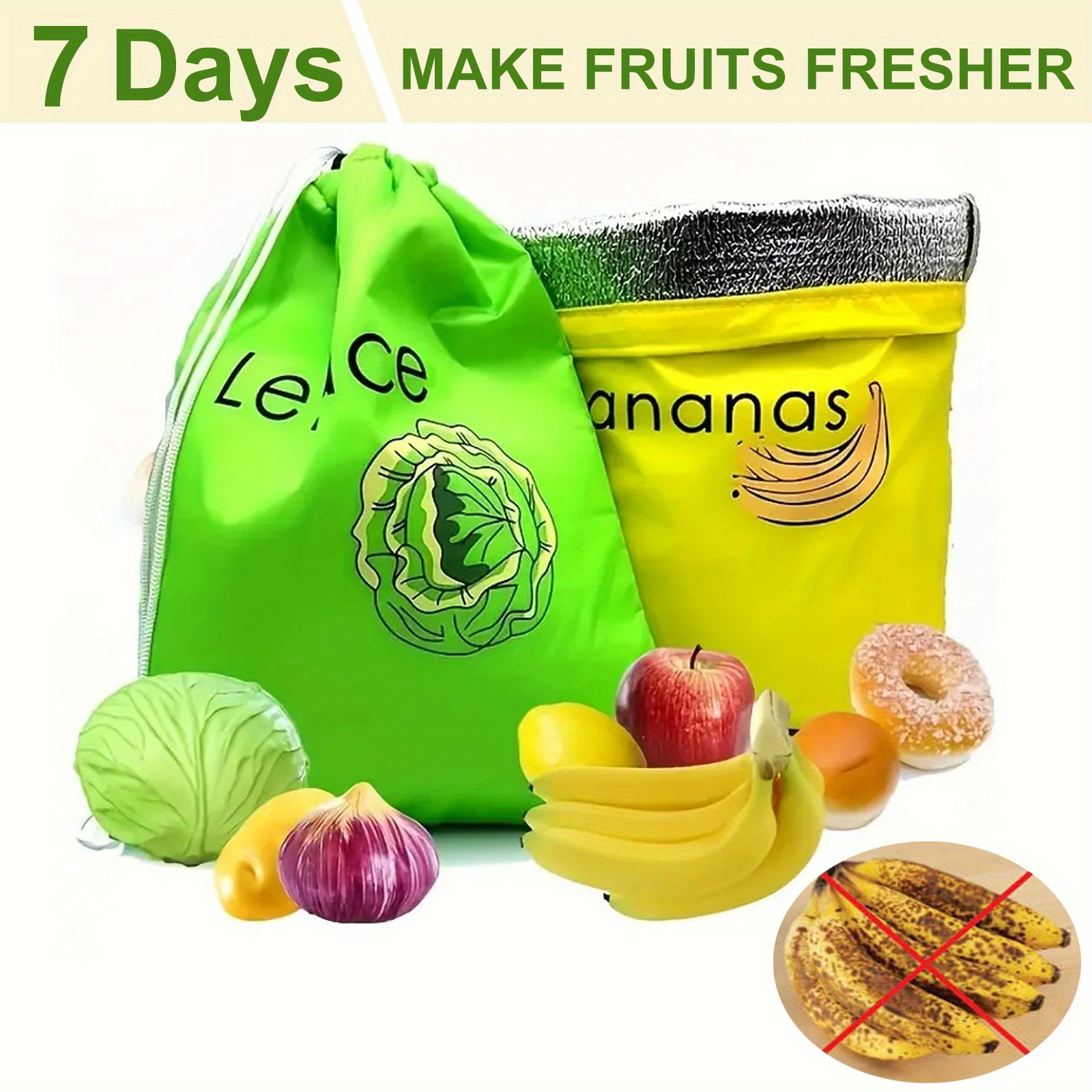 1pc Reusable Vegetable Banana Storage Bag, Keep Fruits Fresh Lightweight, Washable, Durable Fruit Bags With Drawstrings, Kitchen Supplies
1pc Reusable Vegetable Banana Storage Bag, Keep Fruits Fresh Lightweight, Washable, Durable Fruit Bags With Drawstrings, Kitchen Supplies