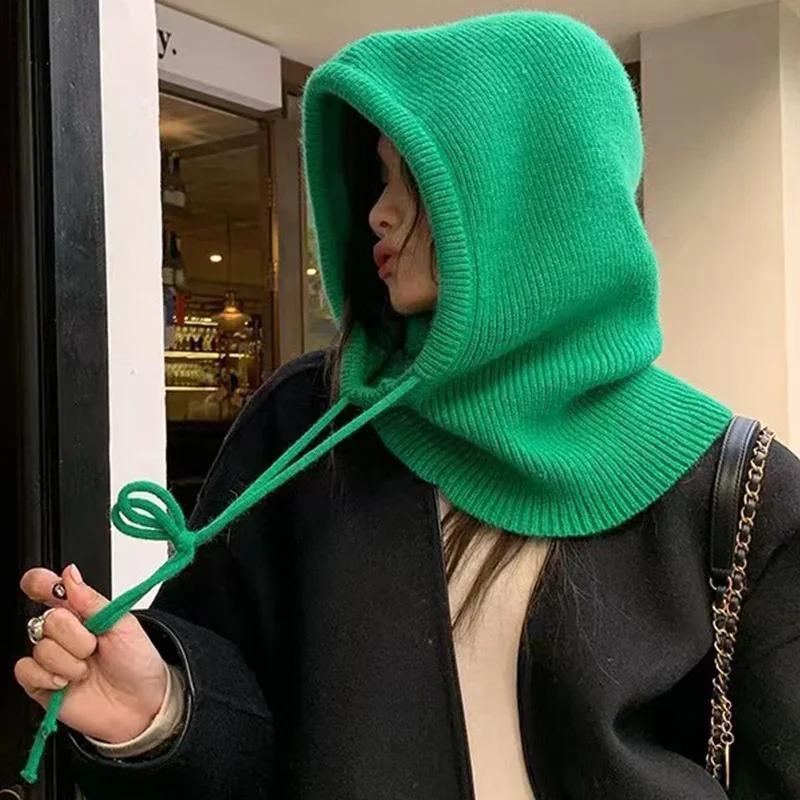 Women's Winter Knit Hooded Beanie - Breathable, Stretchy Drawstring Neck Warmer, One-piece Polyester And Spandex Balaclava Hat For Outdoor Use, Cold Weather Gear| Balaclava|knitted Texture, Winter Hat
Women's Winter Knit Hooded Beanie - Breathable, Stretchy Drawstring Neck Warmer, One-piece Polyester And Spandex Balaclava Hat For Outdoor Use, Cold Weather Gear| Balaclava|knitted Texture, Winter Hat