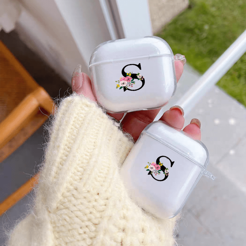 Flower & Letter S Pattern Headphone Case For Airpods1/2, Airpods3, Airpods Pro, Airpods Pro (2nd Generation) Wireless, Luxury Silicone Cover Soft Earphone Cases Anti-fall Clear Case Gifts
Flower & Letter S Pattern Headphone Case For Airpods1/2, Airpods3, Airpods Pro, Airpods Pro (2nd Generation) Wireless, Luxury Silicone Cover Soft Earphone Cases Anti-fall Clear Case Gifts