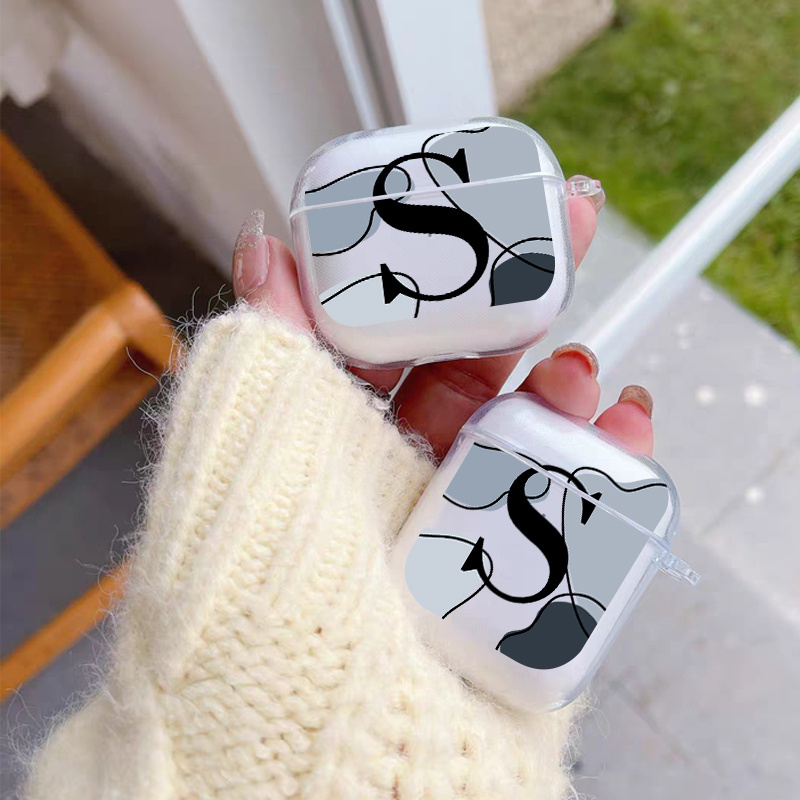 Letter S Pattern Headphone Case For Airpods1/2, Airpods3, Airpods Pro, Airpods Pro (2nd Generation) Luxury Silicone Cover Soft Earphone Protective Cases Clear Case Gifts
Letter S Pattern Headphone Case For Airpods1/2, Airpods3, Airpods Pro, Airpods Pro (2nd Generation) Luxury Silicone Cover Soft Earphone Protective Cases Clear Case Gifts