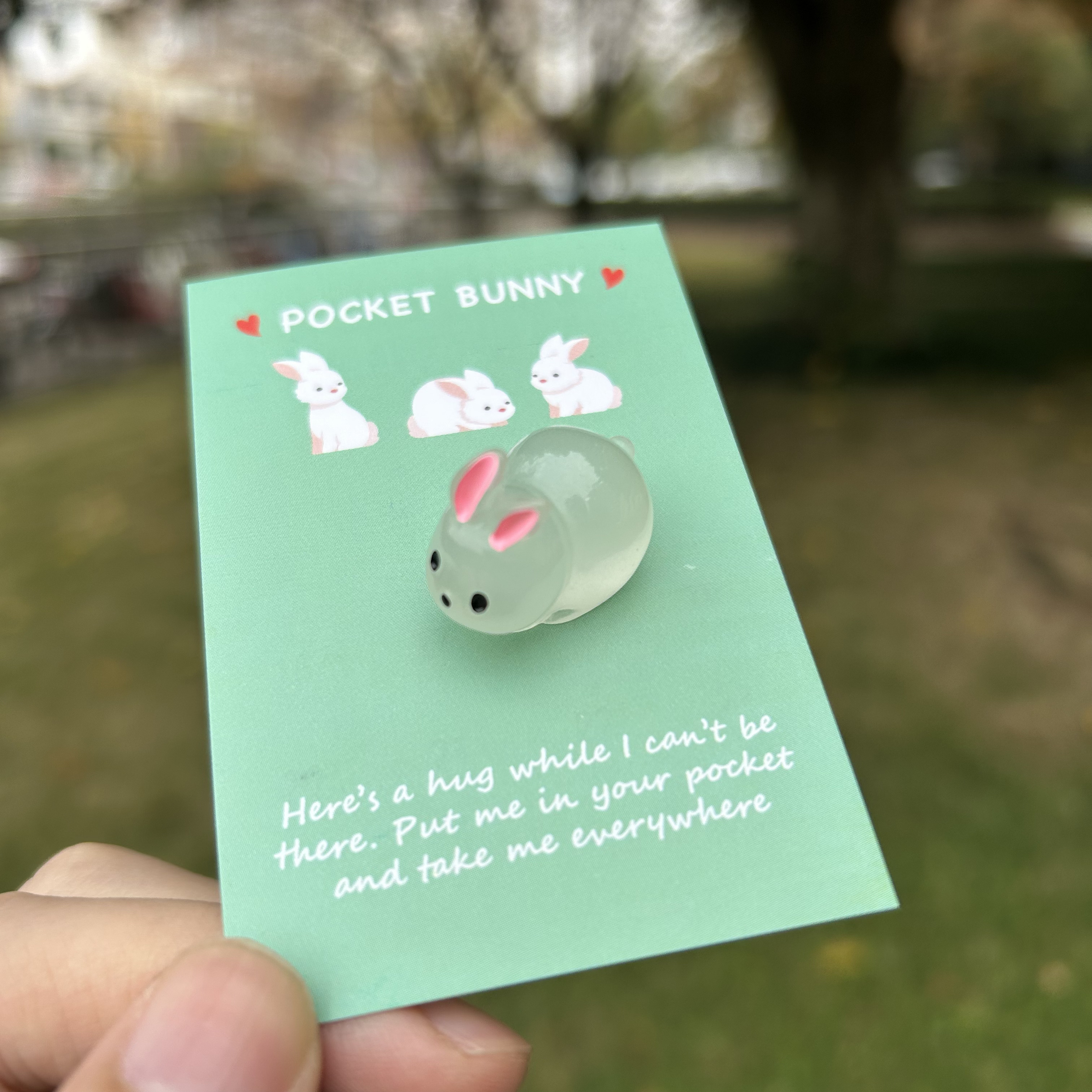 1pc, Pocket Hug -the-dark Bunny, Wedding Party Valentine's Day Gift, , Cute Resin Animal Ornament With Encouragement Greeting Card, Home Decor, Weird Stuff, Back To School Gift
1pc, Pocket Hug -the-dark Bunny, Wedding Party Valentine's Day Gift, , Cute Resin Animal Ornament With Encouragement Greeting Card, Home Decor, Weird Stuff, Back To School Gift