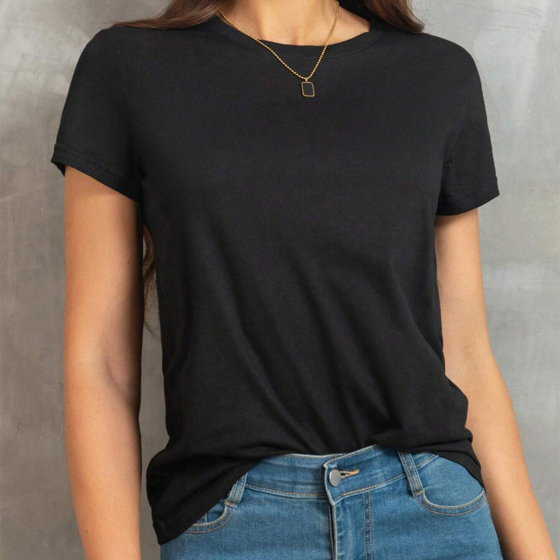 Solid Color Basic Versatile T-shirt, Round Neck Short Sleeves Stretchy Casual Tee, Women's Tops Graphic
Solid Color Basic Versatile T-shirt, Round Neck Short Sleeves Stretchy Casual Tee, Women's Tops Graphic