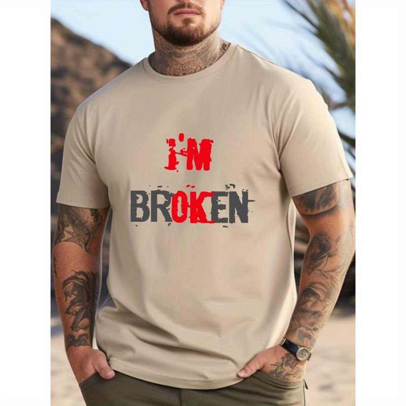 Plus Size Men's '' Print T-shirt, Casual Quick Drying Breathable Crew Neck Tops, Men's Clothing For All Seasons
Plus Size Men's '' Print T-shirt, Casual Quick Drying Breathable Crew Neck Tops, Men's Clothing For All Seasons