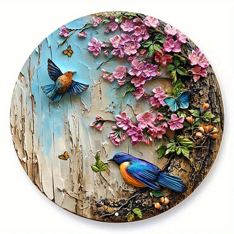 1pc 8x8 Inch Spring Aluminum Metal Sign Faux Wooden Carved Painted Circular Wreath Sign Garden Decoration Women Gifts Spring Decor Themed Decoration
1pc 8x8 Inch Spring Aluminum Metal Sign Faux Wooden Carved Painted Circular Wreath Sign Garden Decoration Women Gifts Spring Decor Themed Decoration