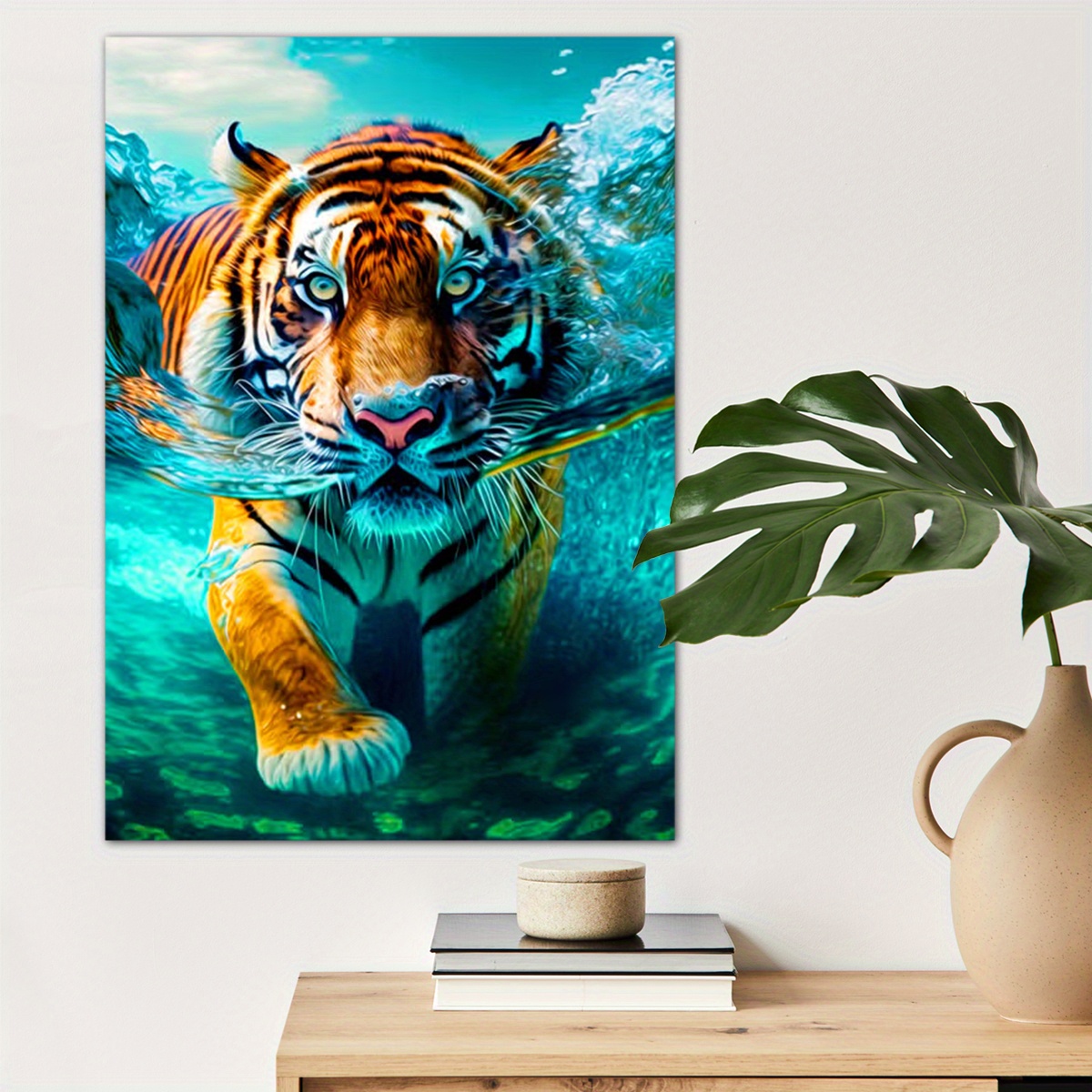 1pc Tiger Poster Canvas Wall Art For Home Decor, Animal Lovers Poster Wall Decor High Quality Canvas Prints For Living Room Bedroom Kitchen Office Cafe Decor, Perfect Gift And Decoration
1pc Tiger Poster Canvas Wall Art For Home Decor, Animal Lovers Poster Wall Decor High Quality Canvas Prints For Living Room Bedroom Kitchen Office Cafe Decor, Perfect Gift And Decoration