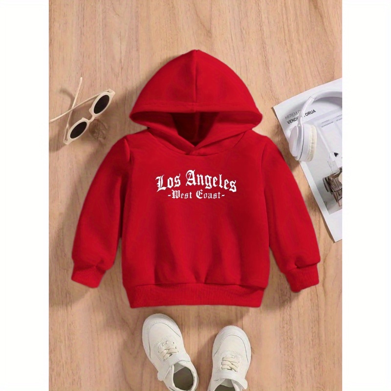 Los Angeles Print Trendy Hoodie, Casual Long Sleeve Hooded Sweatshirt, Boy's Spring Fall Clothing
Los Angeles Print Trendy Hoodie, Casual Long Sleeve Hooded Sweatshirt, Boy's Spring Fall Clothing
