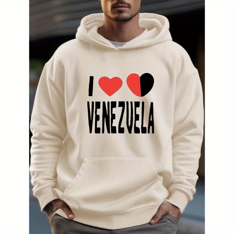 I Love Venezuela Print Men's Pullover Round Neck Hoodies With Kangaroo Pocket Long Sleeve Hooded Sweatshirt Loose Casual Top For Autumn Winter Men's Clothing As Gifts
I Love Venezuela Print Men's Pullover Round Neck Hoodies With Kangaroo Pocket Long Sleeve Hooded Sweatshirt Loose Casual Top For Autumn Winter Men's Clothing As Gifts