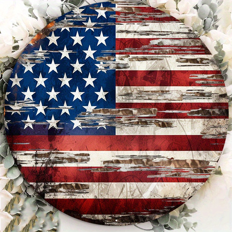 1pc 8x8inch Aluminum Metal Sign American Flag American Flag Novelty Small Metal Circular Sign
1pc 8x8inch Aluminum Metal Sign American Flag American Flag Novelty Small Metal Circular Sign
