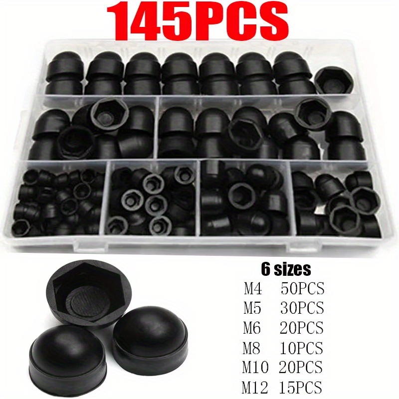 145pcs Hexagon Nut Bolt Cover Screw Cap M4-m12 Nylon Acorn Nut Dome Hex Cover Protecting Hexagon Screws Bolts Assortment Kit
145pcs Hexagon Nut Bolt Cover Screw Cap M4-m12 Nylon Acorn Nut Dome Hex Cover Protecting Hexagon Screws Bolts Assortment Kit
