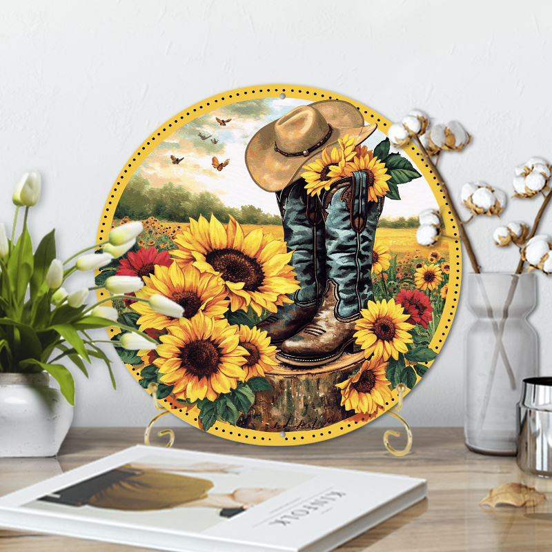 1pc Round Aluminum Metal Sign, Creative Sunflower Pattern Metal Sign Decor, Home Decor, Wall Decoration
1pc Round Aluminum Metal Sign, Creative Sunflower Pattern Metal Sign Decor, Home Decor, Wall Decoration