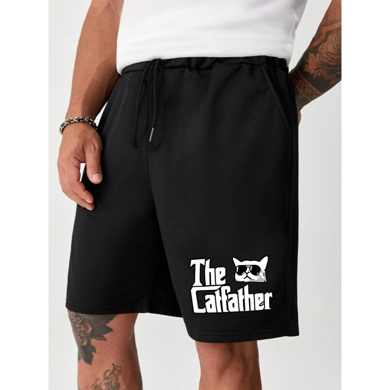 Men's Trendy Cat Pattern Shorts With Pockets, Casual Breathable Elastic Waist Drawstring Shorts For Outdoor
Men's Trendy Cat Pattern Shorts With Pockets, Casual Breathable Elastic Waist Drawstring Shorts For Outdoor