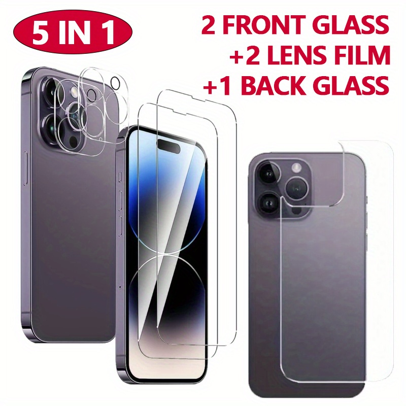 5-in-1 For 15/14/13/12/11 Pro Max X/xr/xs Max Hd Mobile Phone Tempered Film Hd Rear Film Hd Lens Film
5-in-1 For 15/14/13/12/11 Pro Max X/xr/xs Max Hd Mobile Phone Tempered Film Hd Rear Film Hd Lens Film